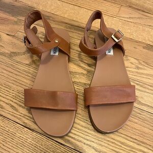 Steve Madden Dina Tan Leather Sandals